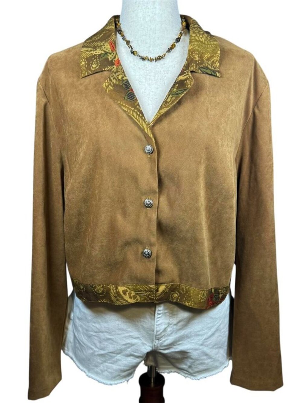 Lady Dorby 80s Brown Suede Light Jacket